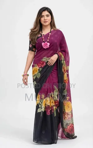 রংধনু জর্জেট শাড়ি
