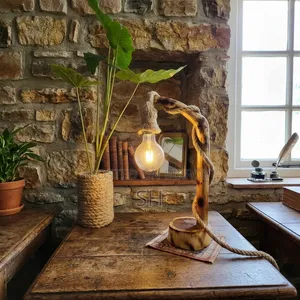 Handmade Wooden Table Lamp (Handmade Wooden Table Lamp)