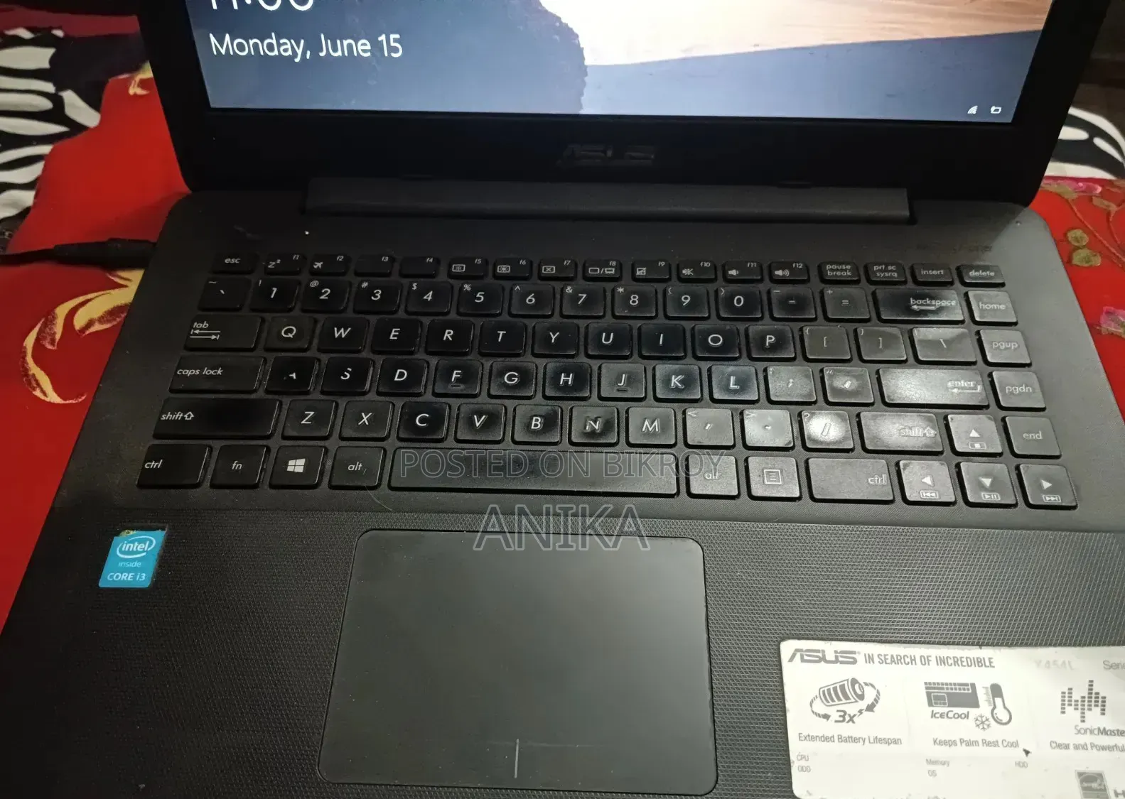 Laptop Asus 8GB Intel Core i3 HDD+SSD 512GB