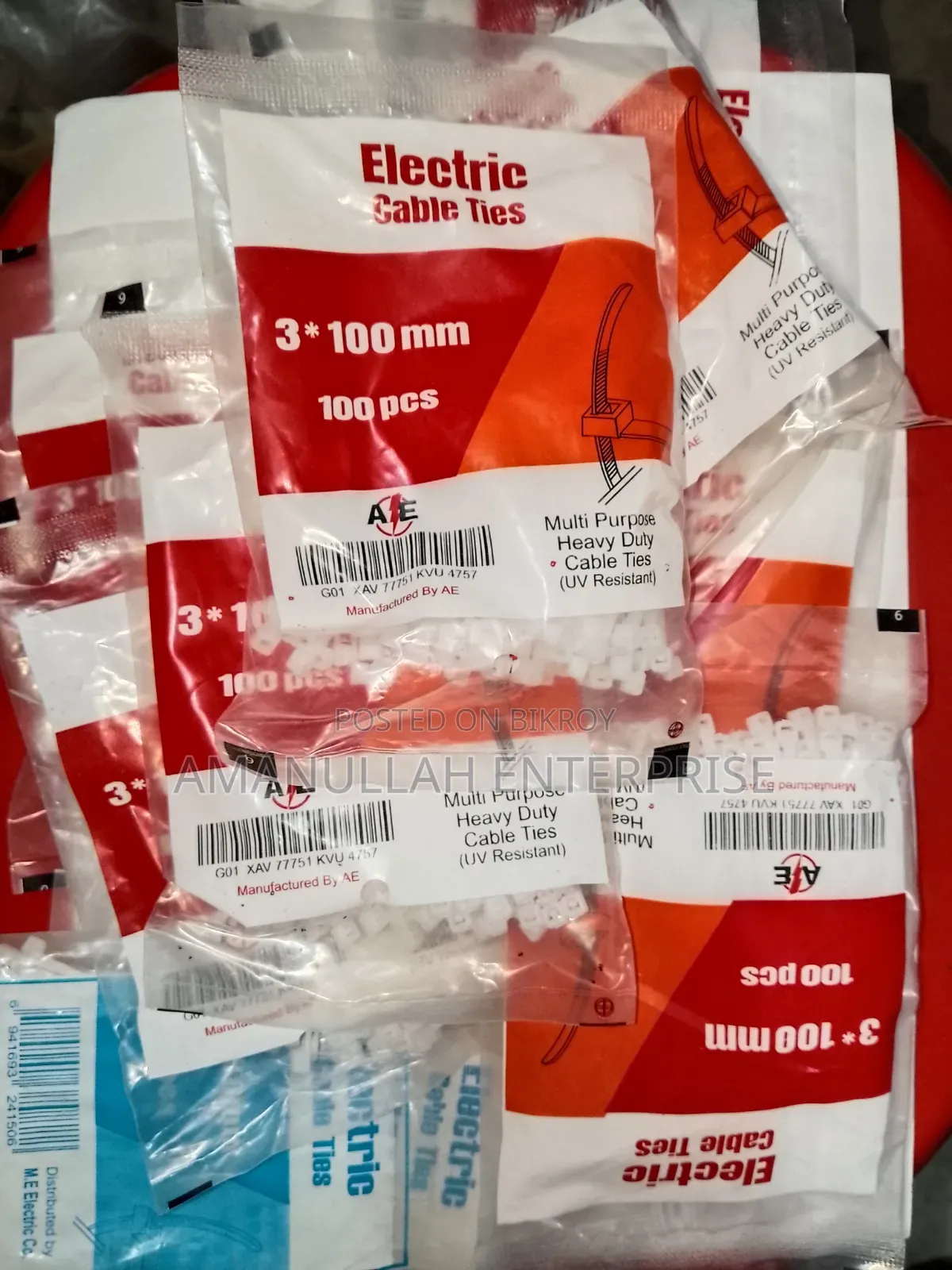 Buy Heavy Duty Electric Cable Ties 3x100mm | UV Resistant (05 Pack)