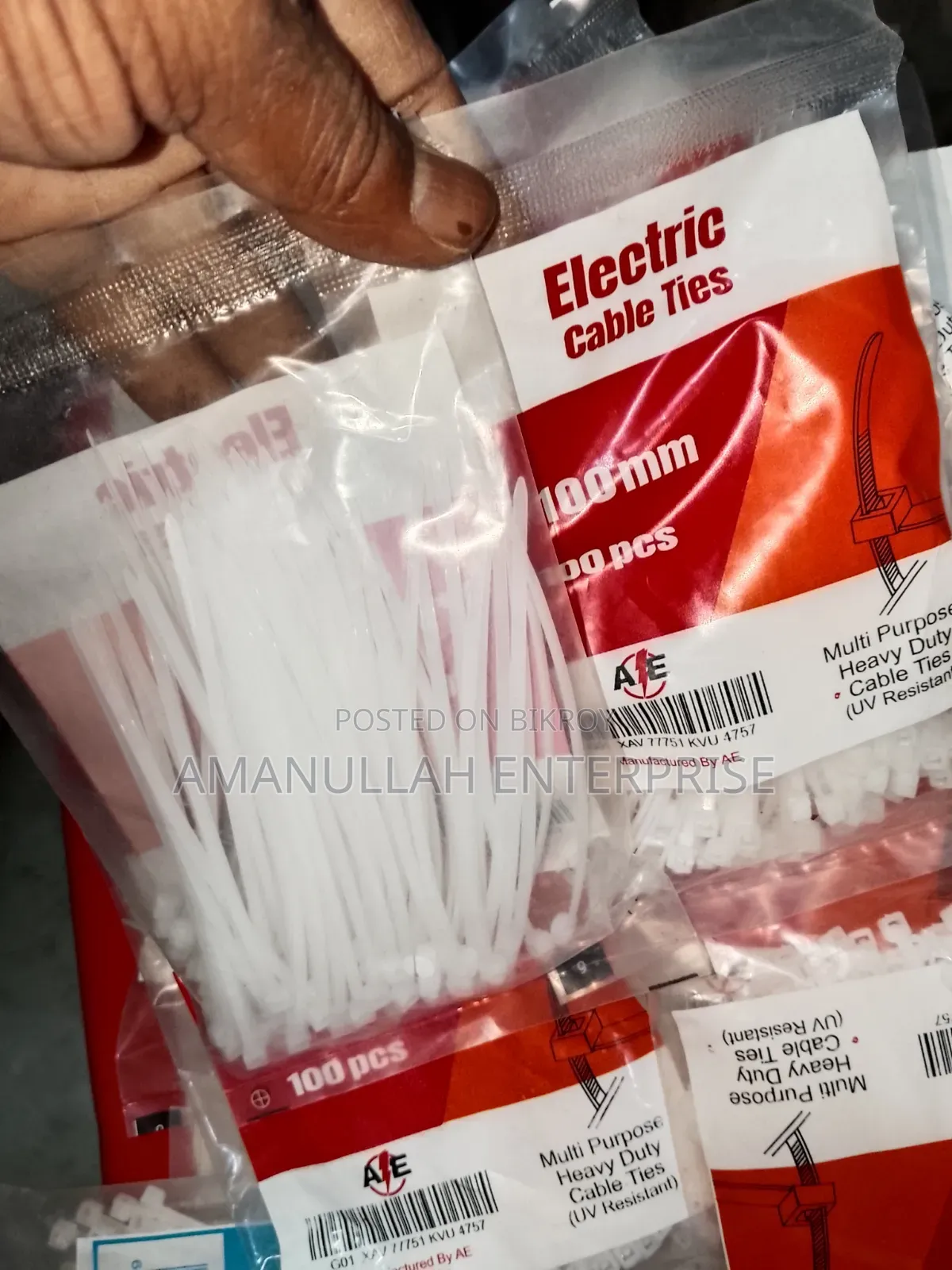 Buy Heavy Duty Electric Cable Ties 3x100mm | UV Resistant (05 Pack)