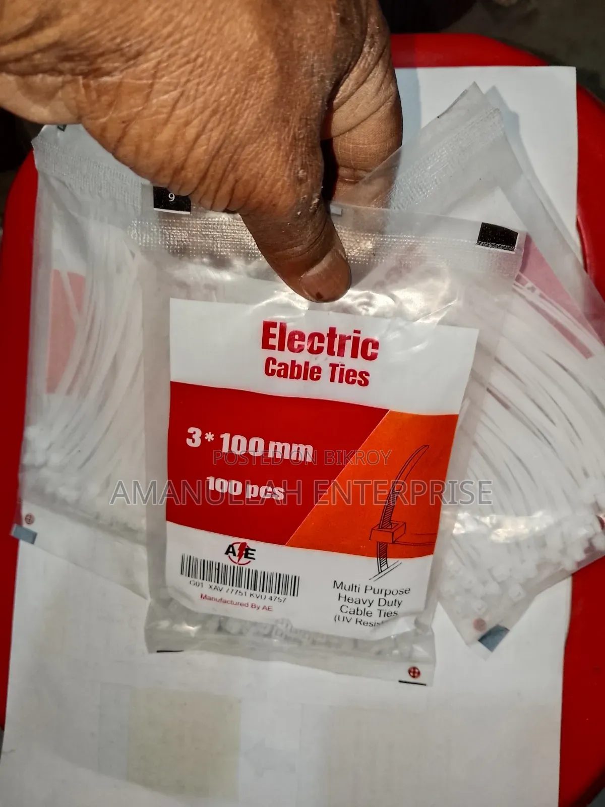 Buy Heavy Duty Electric Cable Ties 3x100mm | UV Resistant (05 Pack)