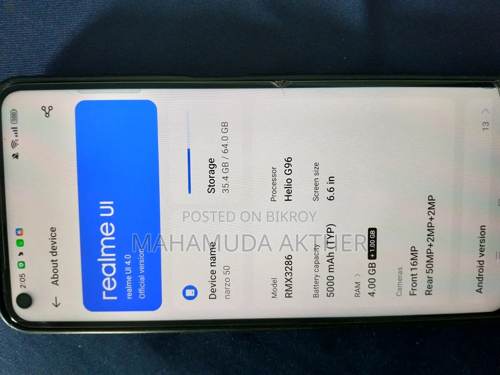 Realme Narzo 50 64 GB Black