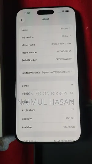 Apple iPhone 16 Pro Max 256 GB Black