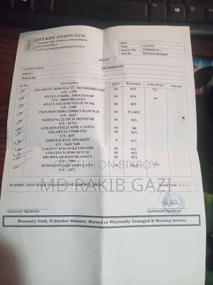 Desktop Computer Gigabyte 8GB AMD Ryzen 5 SSD 512GB