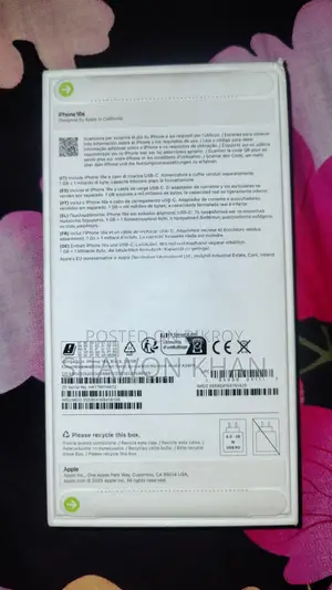 New Apple iPhone 16e 128 GB Black