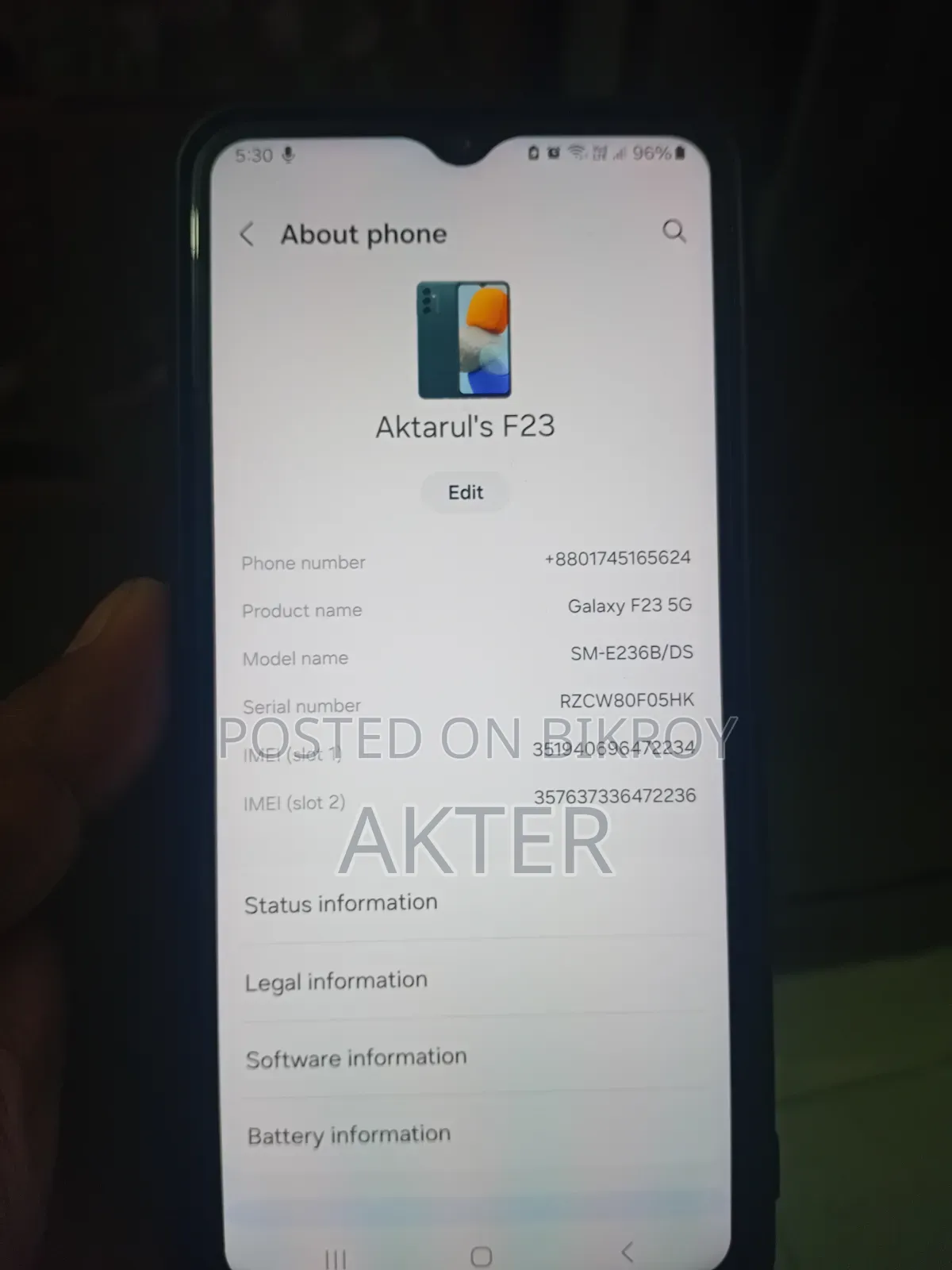 Samsung Galaxy F23 128 GB Green
