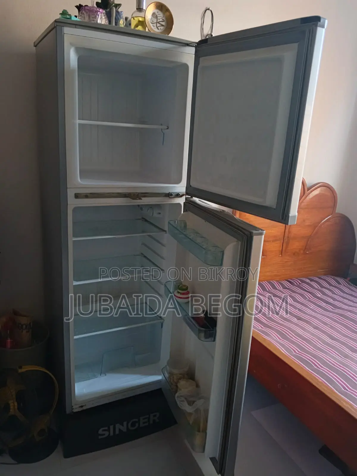 The fridge is good, used by a single person.