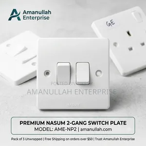 প্রিমিয়াম টু-গ্যাং সুইচ প্লেট (০২ পিস)