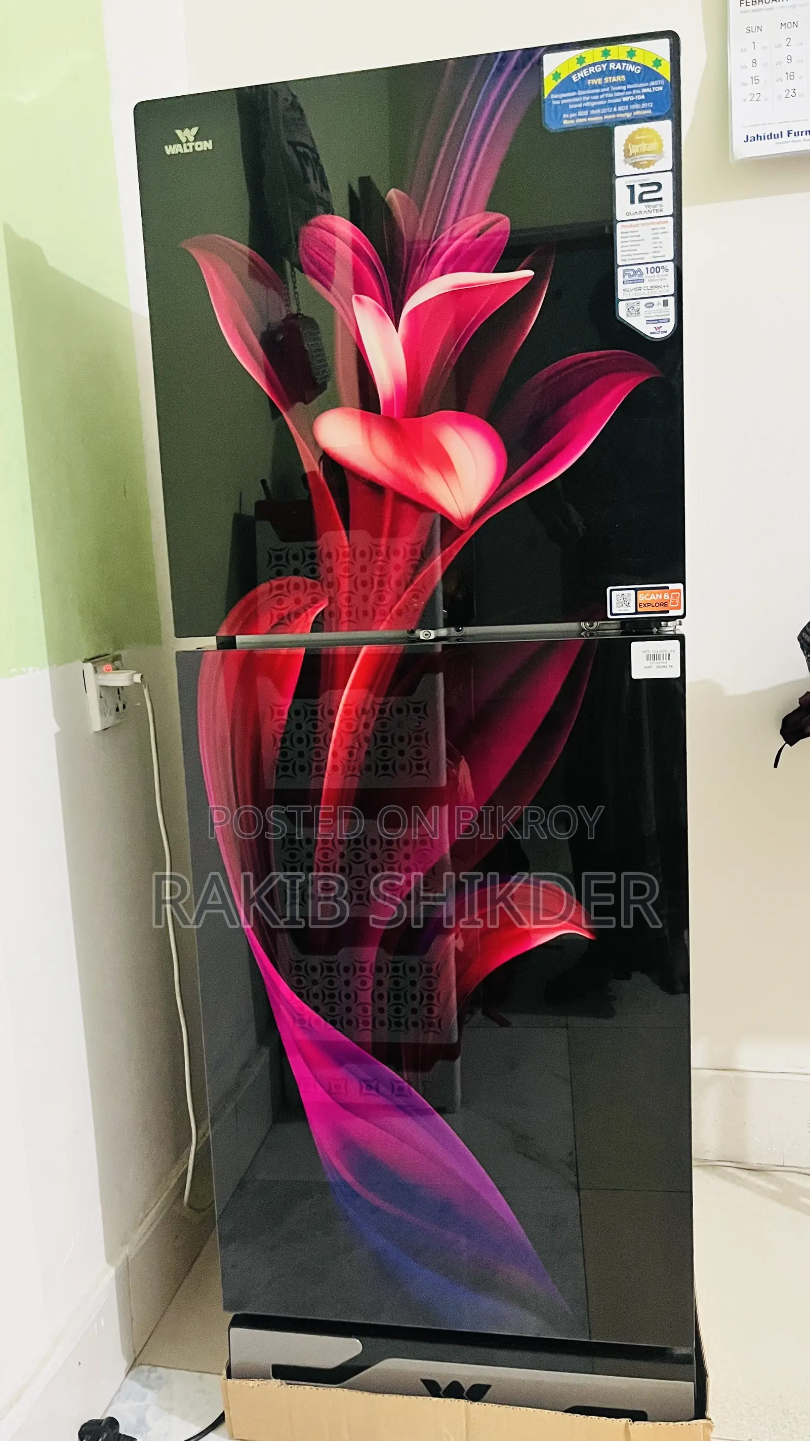 Brand New Walton 157 LTR Fridge/Freezer for Sale–Model WFD-1D4-GDEL-XX