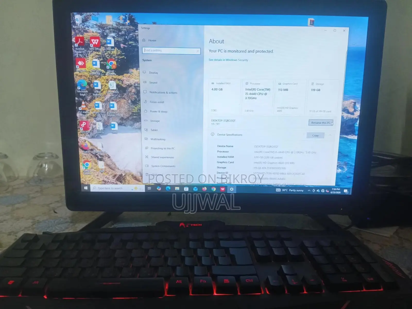Desktop Computer Gigabyte GB-BLPD-5005 4GB RAM Intel Core i5 128GB SSD