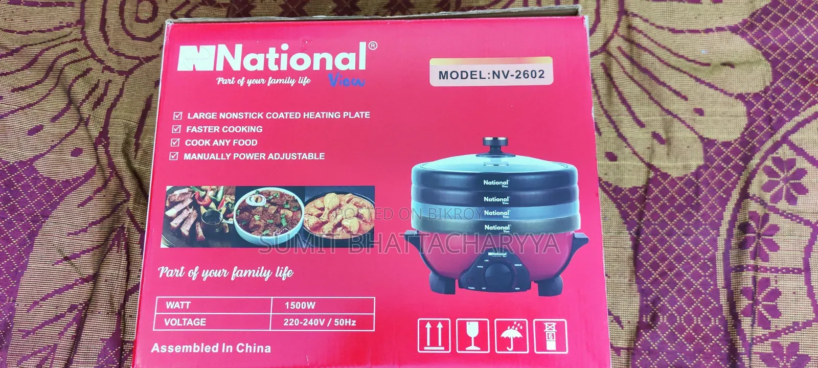 Electric Multi Curry Cooker, 4 Pots 4 Lids
