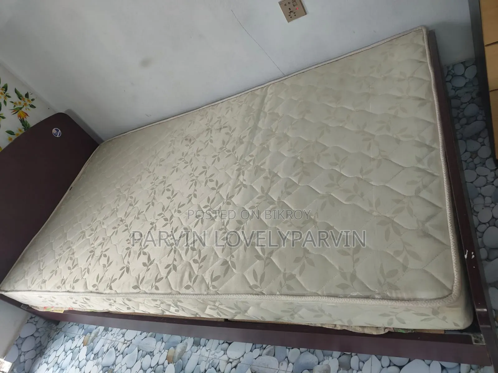 Otobi Brand Single Bed 4ft 6 Ft With 8 Inch Mattress