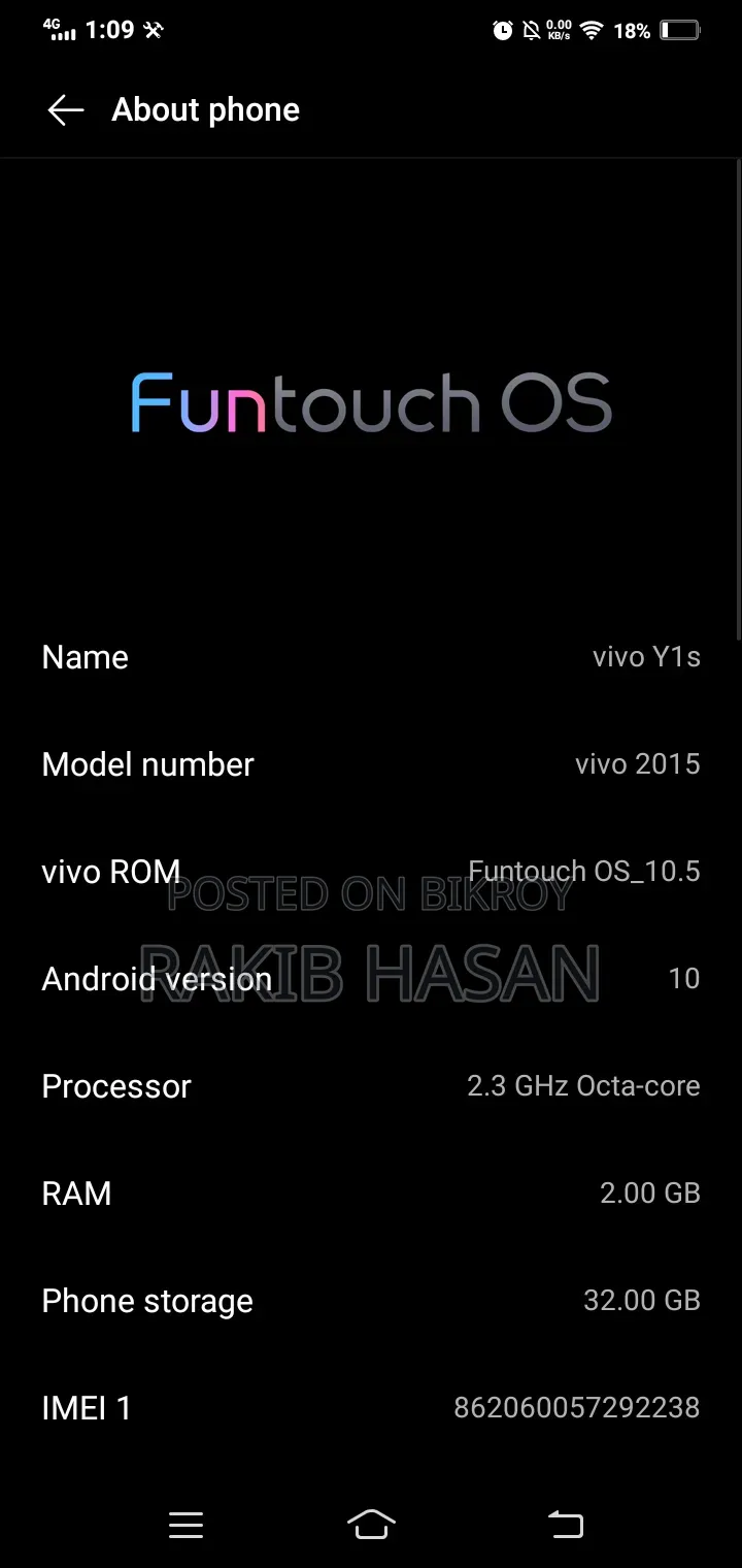 Vivo Y1s 32 GB Blue