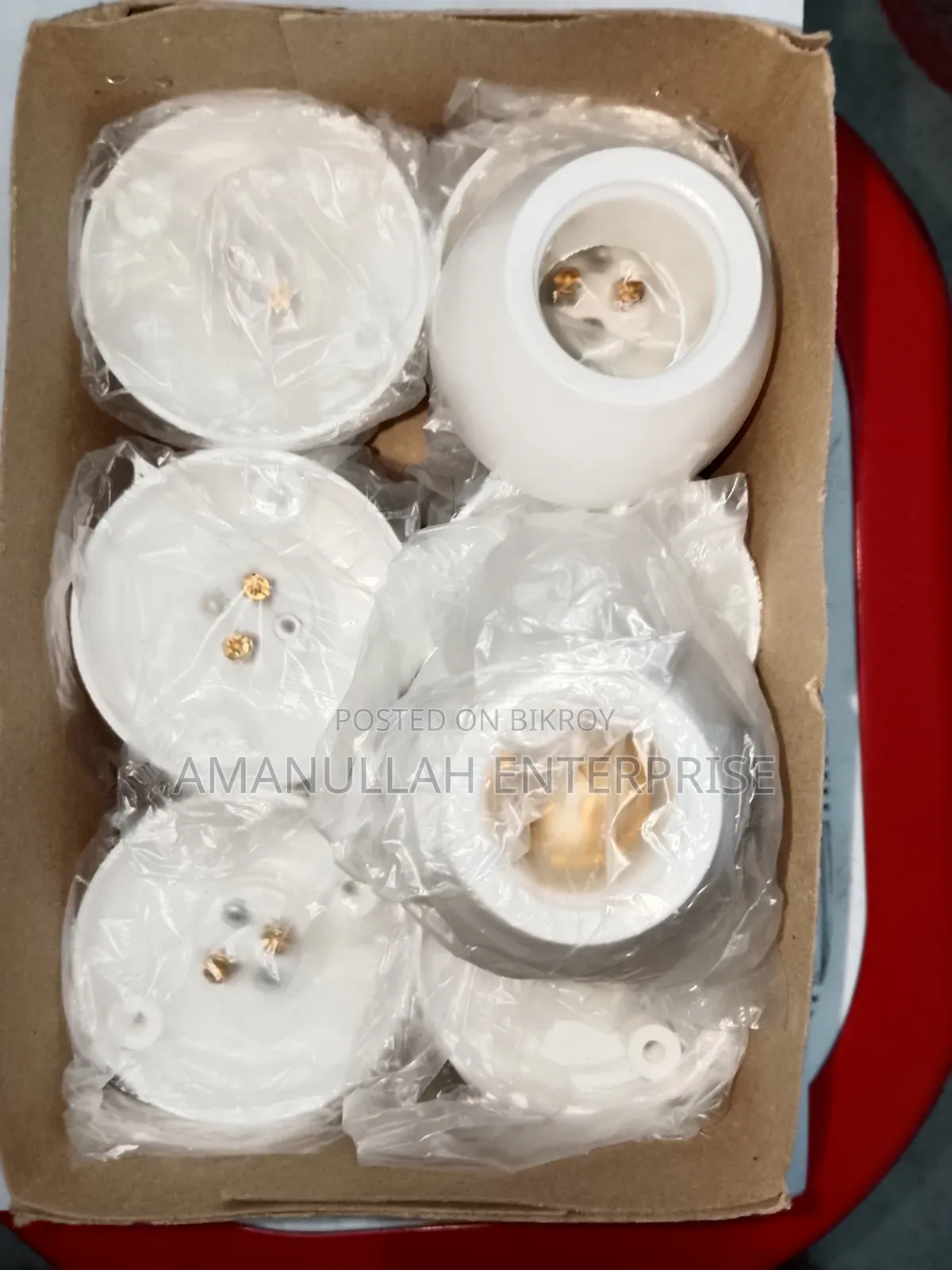 ওয়াল সিলিংয়ের জন্য সাদা ব্যাটেন লাইট হোল্ডার সেট | অনলাইন শপ (০৫ পিস)