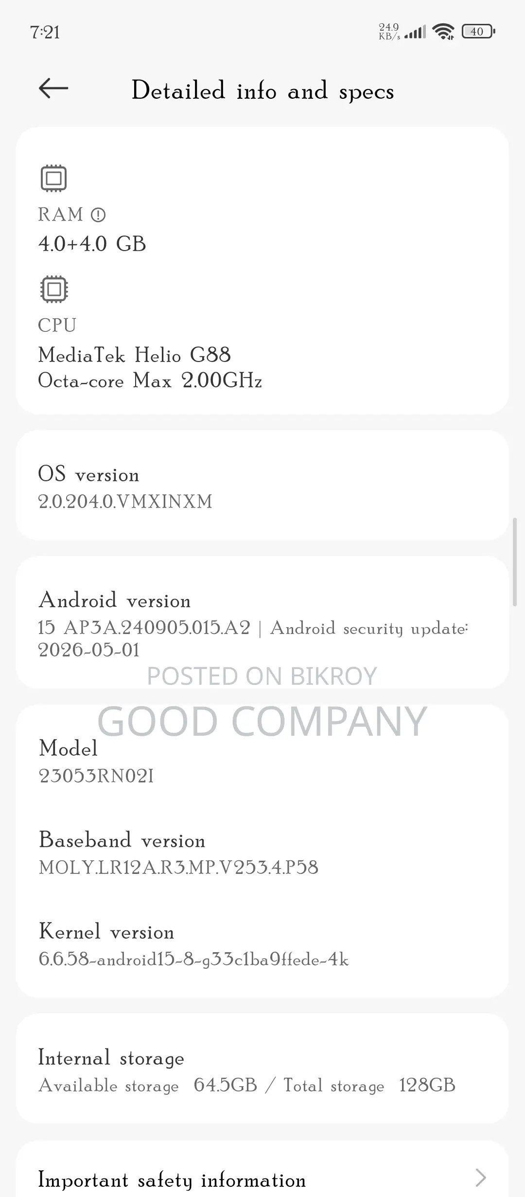 Xiaomi Redmi 12 128 GB White