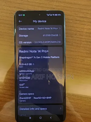 Xiaomi Redmi Note 14 Pro+ 5G 256 GB Black