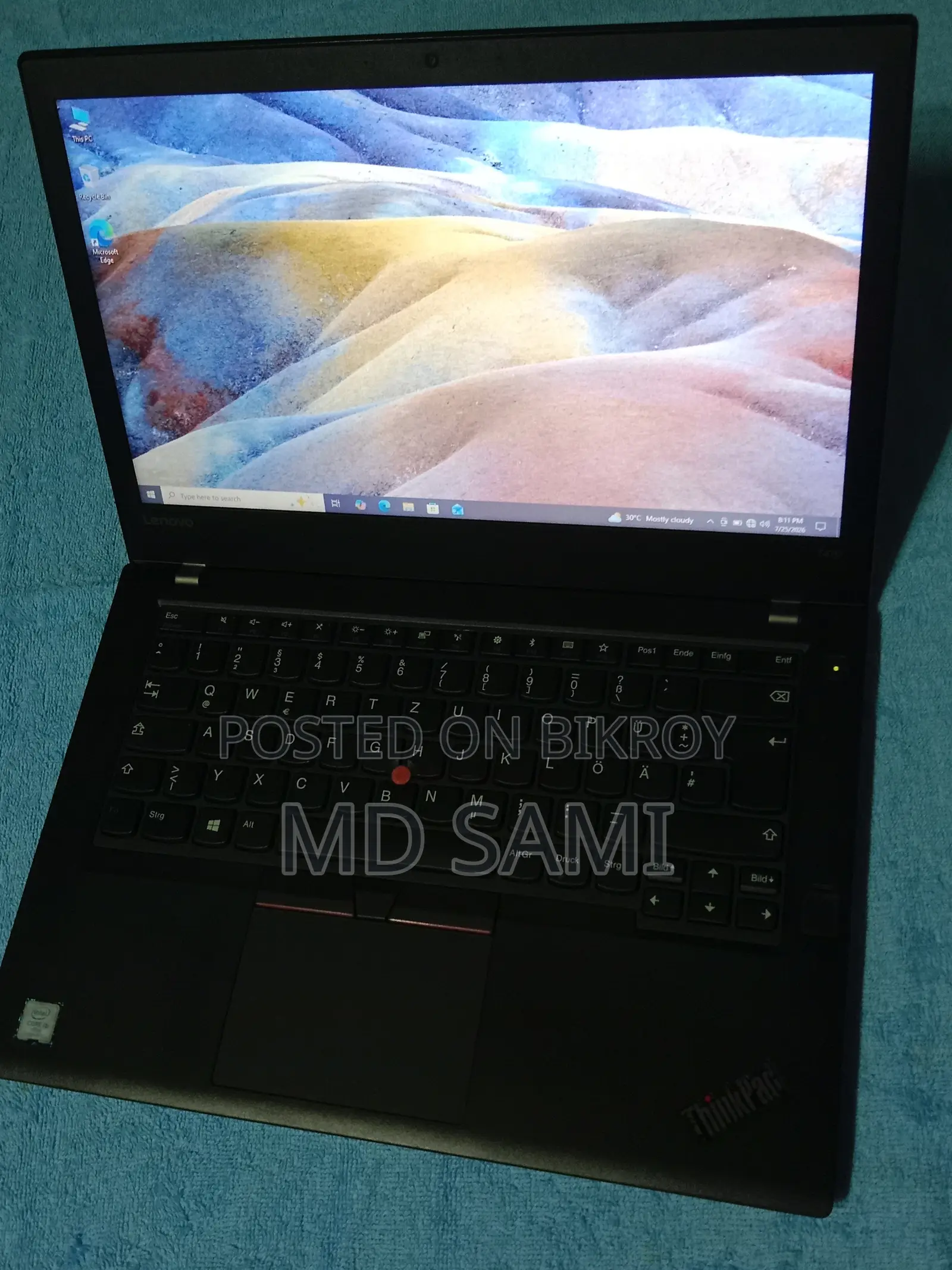 Laptop Lenovo ThinkPad T470 16GB Intel Core i5 SSD 256GB