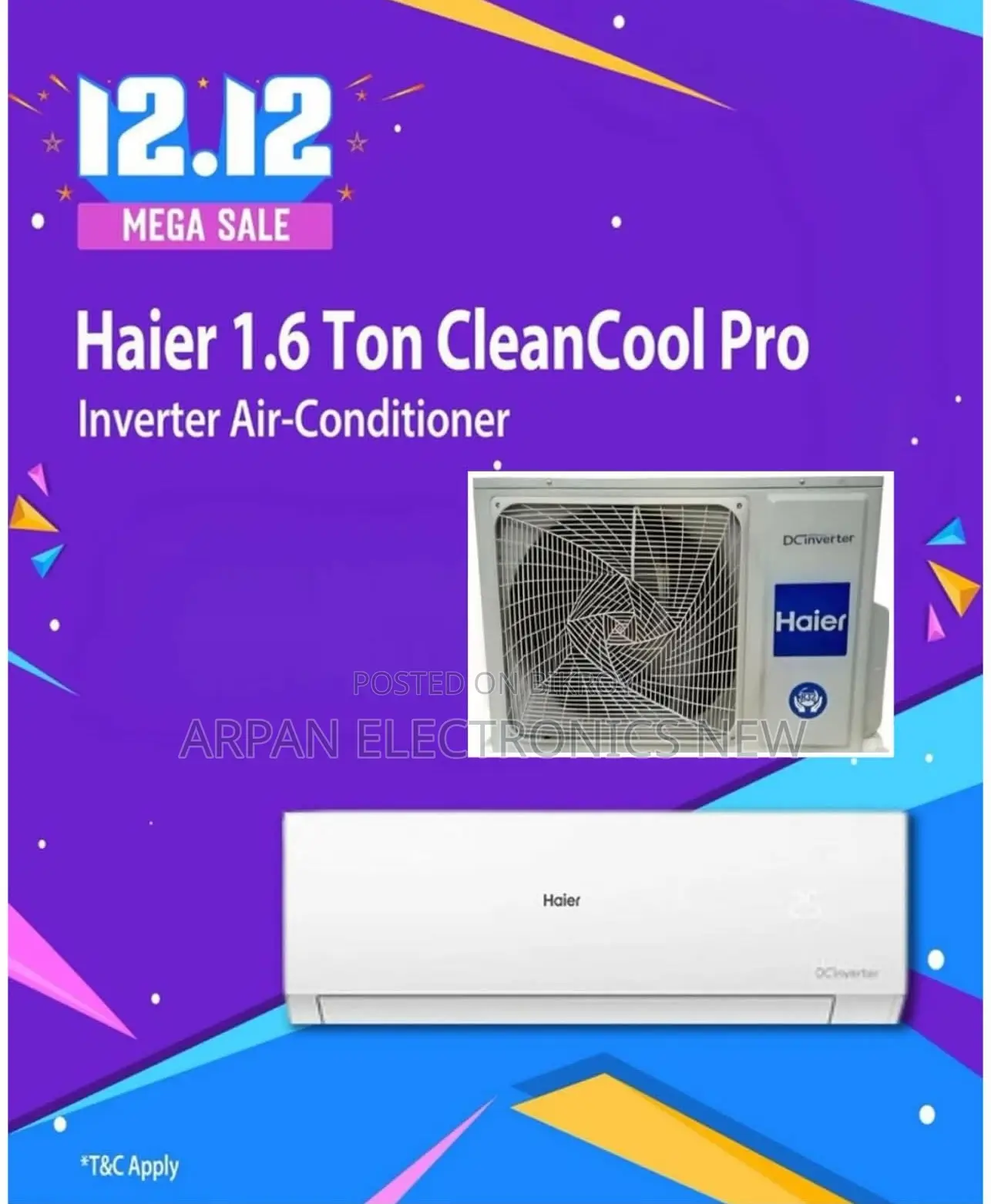 HSU-19CleanCool 12 Years Warranty 1.6 Ton Inverter AC HAIER