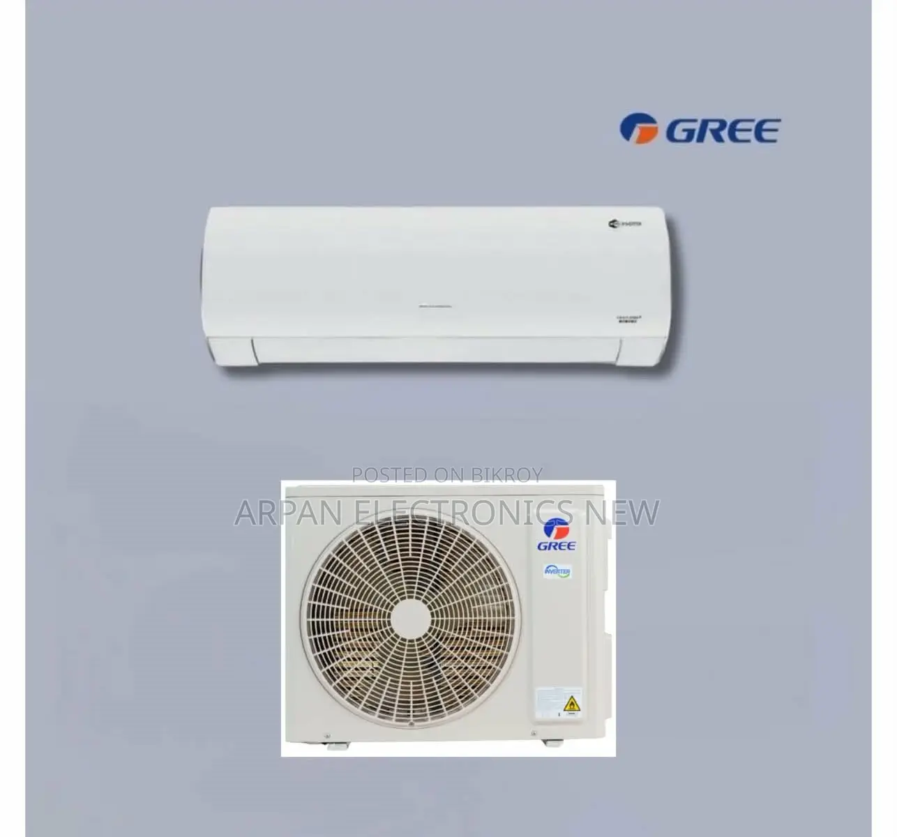 Energy Saving Golden Fin Gree Inverter AC 1.5 Ton With Warranty
