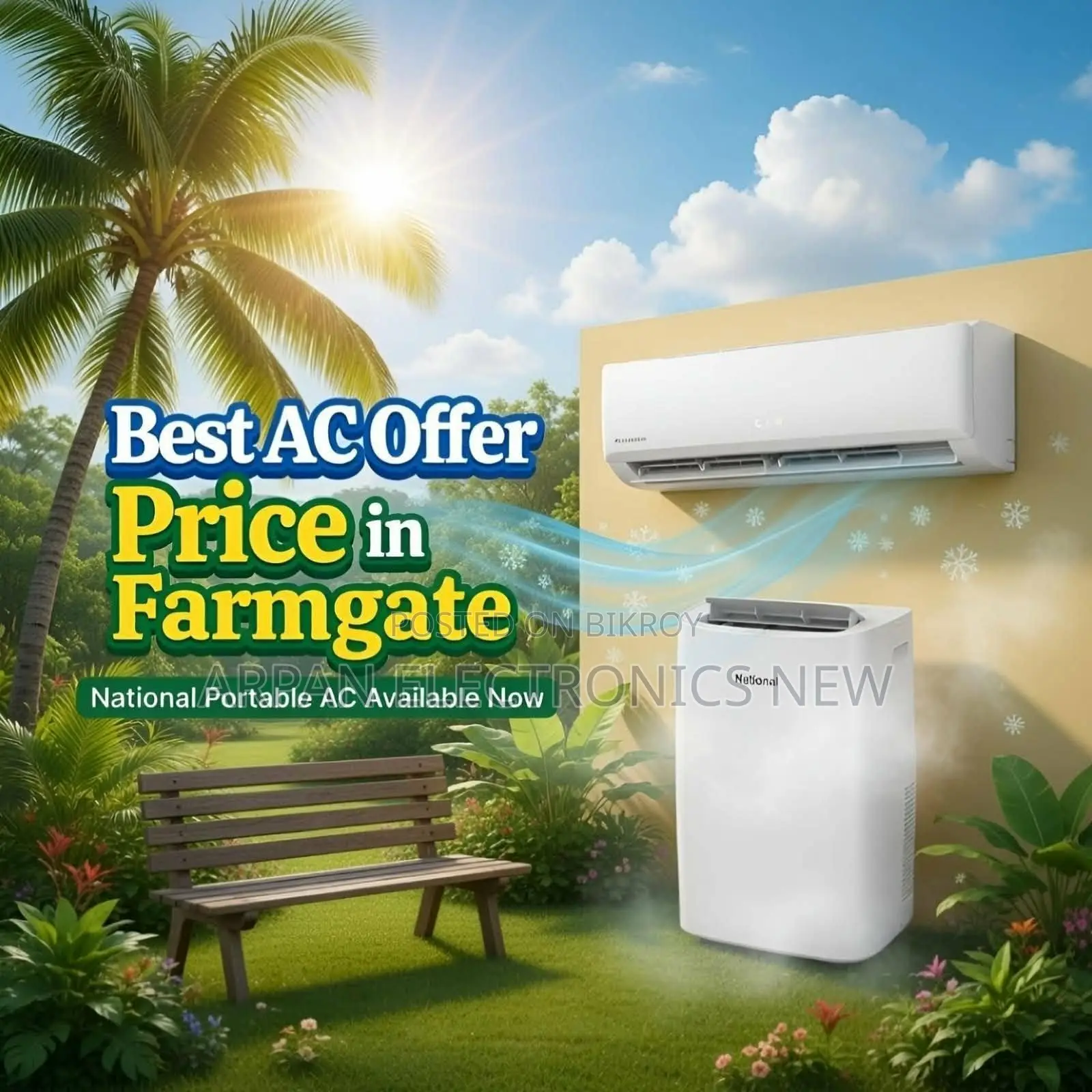 Portable Air Conditioner National 1.0 Ton 12000Btu