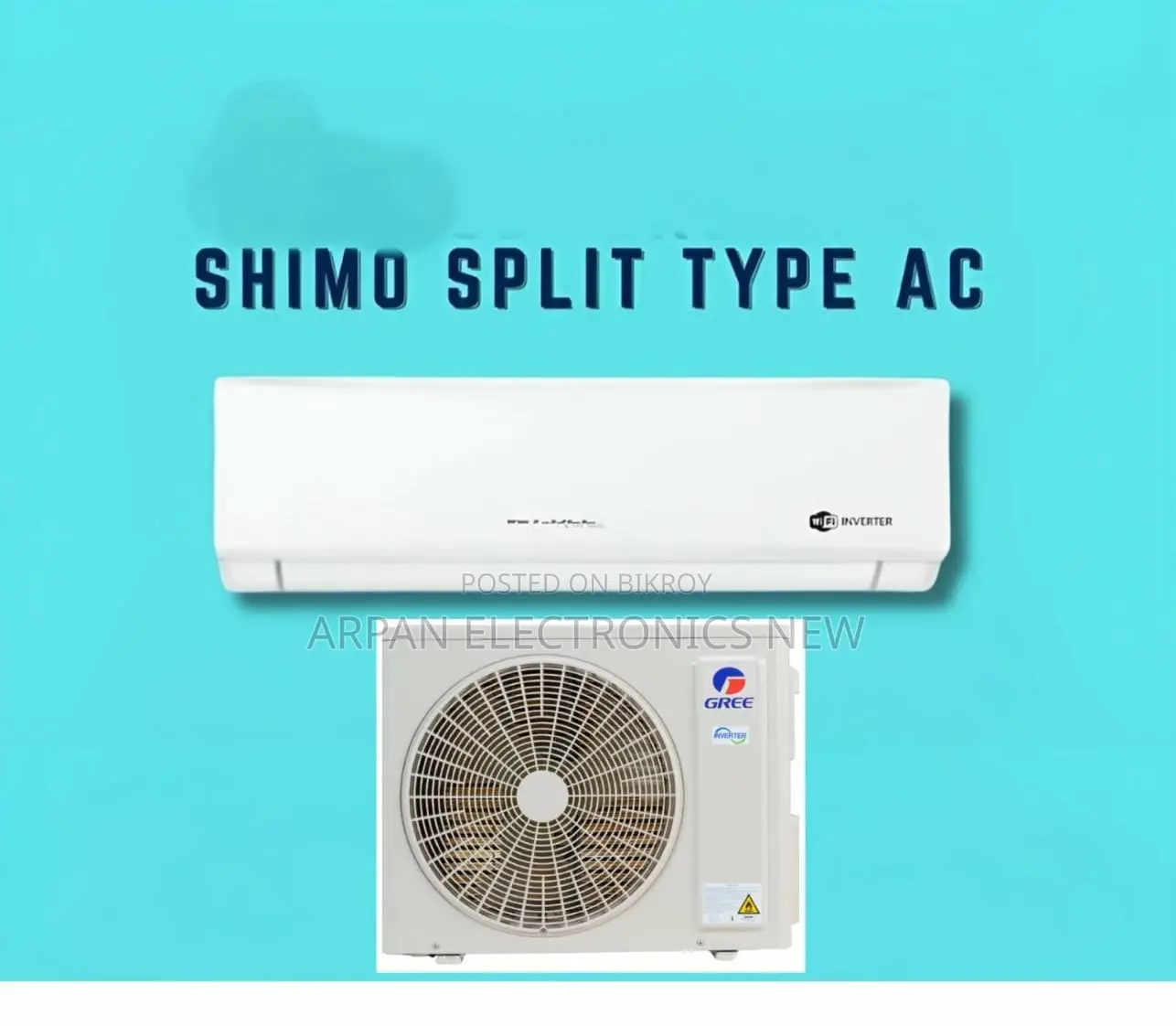 Shimo 1.5 TON Inverter Gree GS-18XSMA4V Split Type Air Conditioner