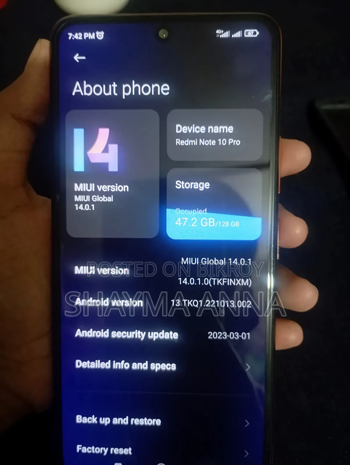 Xiaomi Redmi Note 10 Pro 128 GB Orange