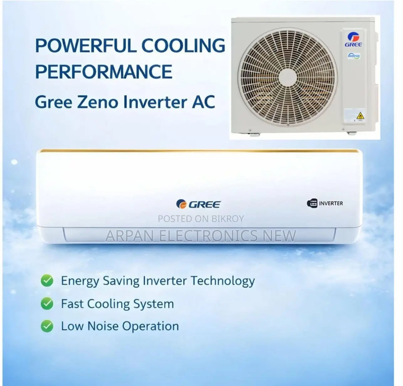 Gree Inverter AC 1.5 Ton Ultra-Quiet Operation