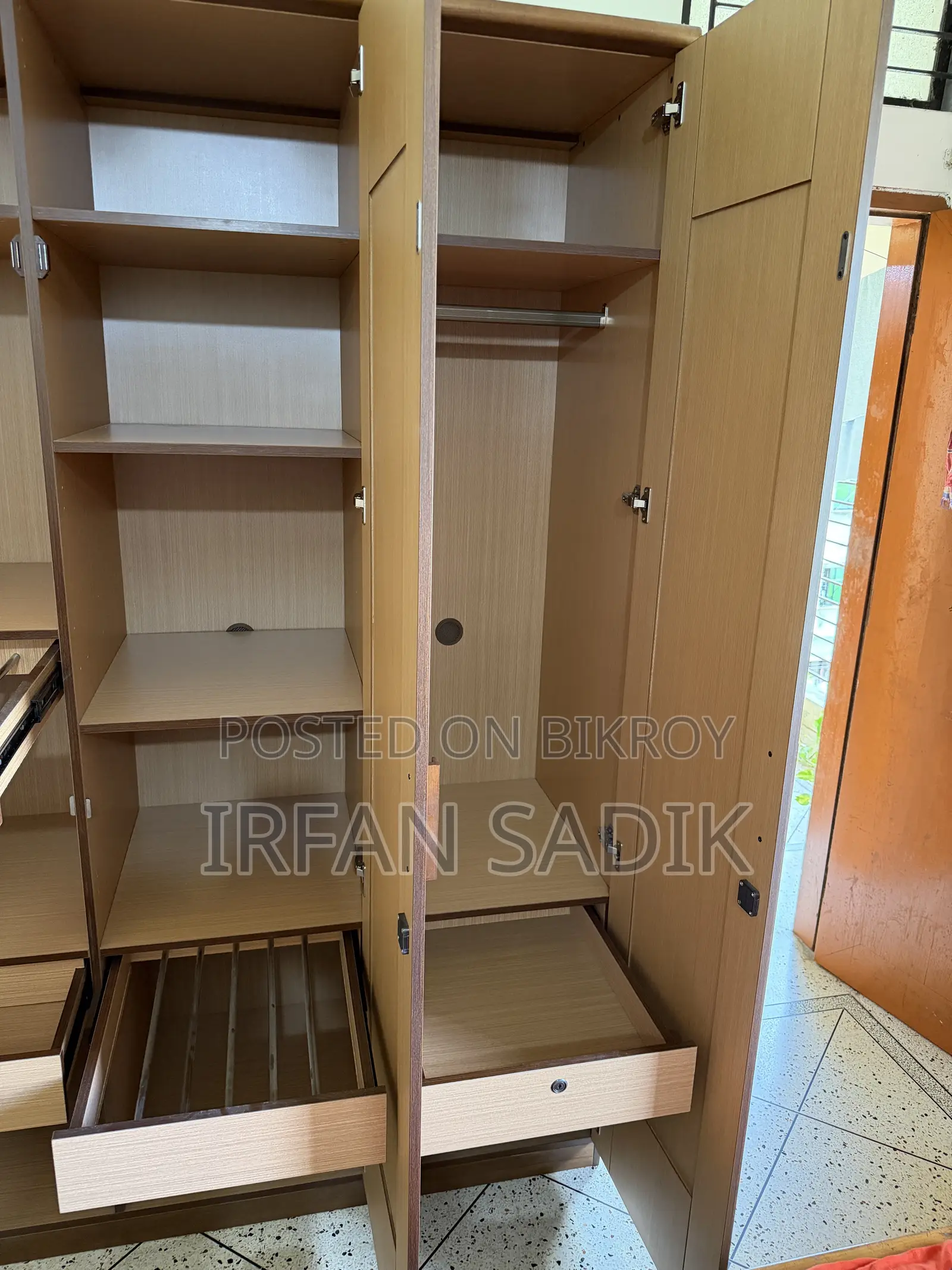 Hatil Wooden Almirah – Good Condition ( Only Used for 5 Months)