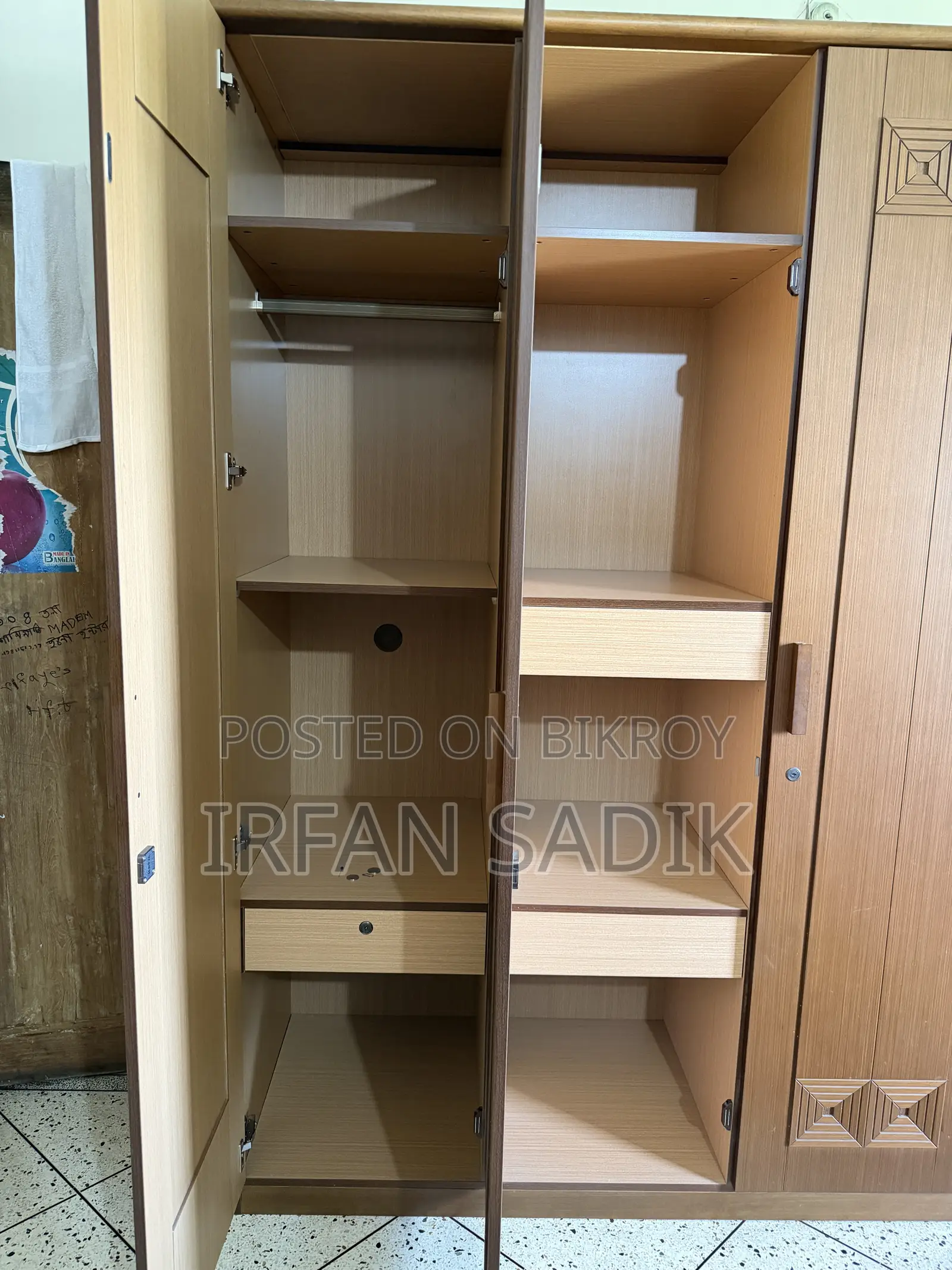Hatil Wooden Almirah – Good Condition ( Only Used for 5 Months)