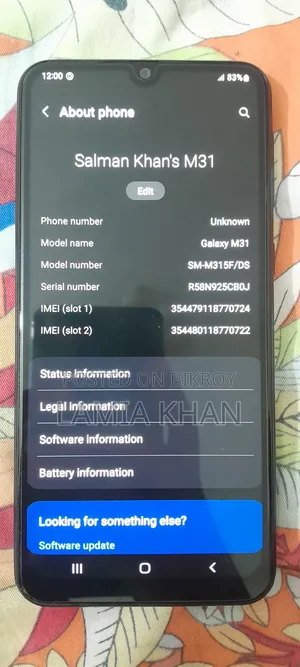 Samsung Galaxy M31 128 GB Black