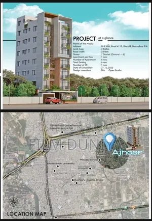 Furnished 3 Bedroom Block of Flats in Dhaka, Basundhara for Sale