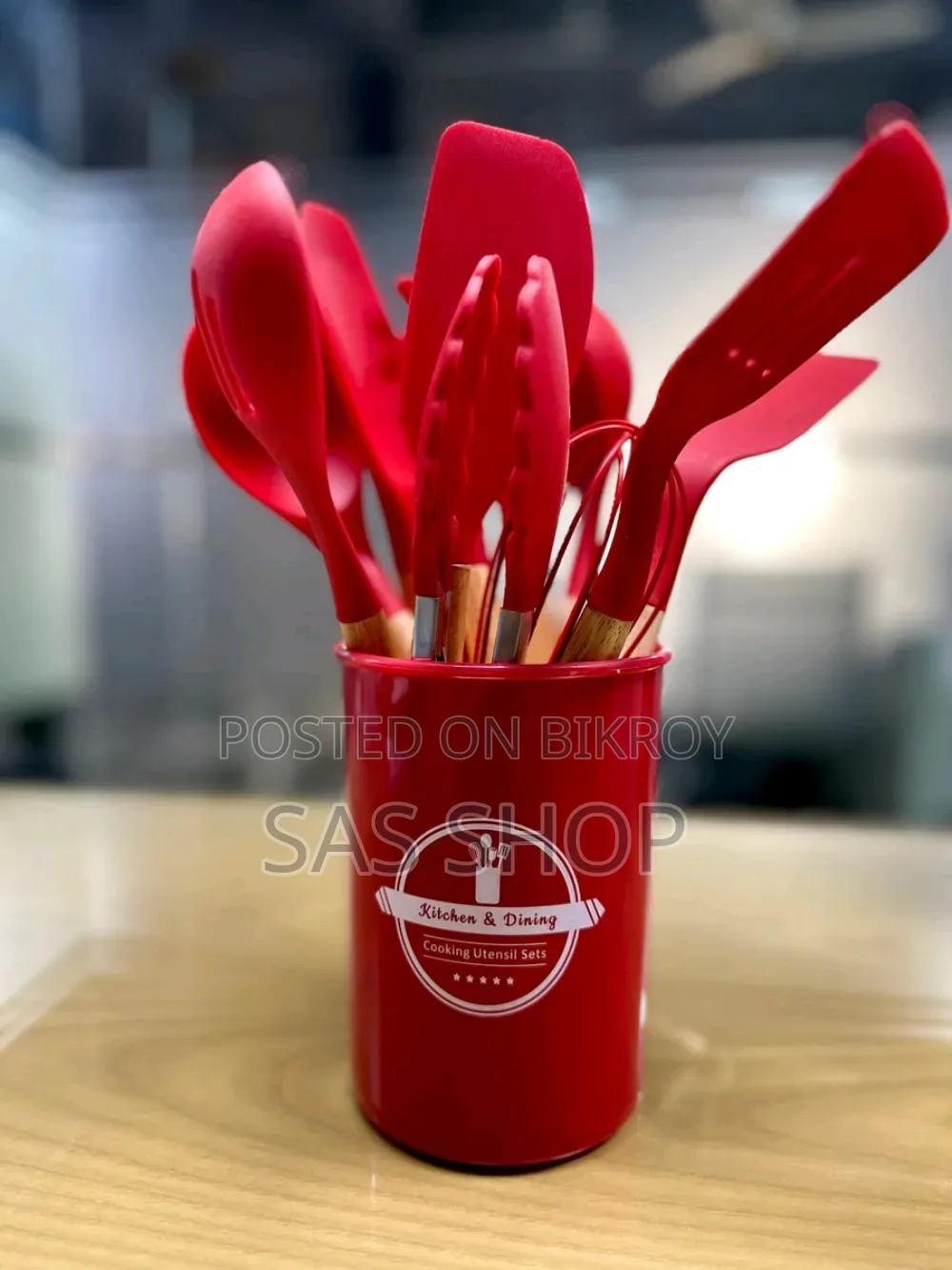 12pcs Wooden Silicone Kitchen Utensil Set