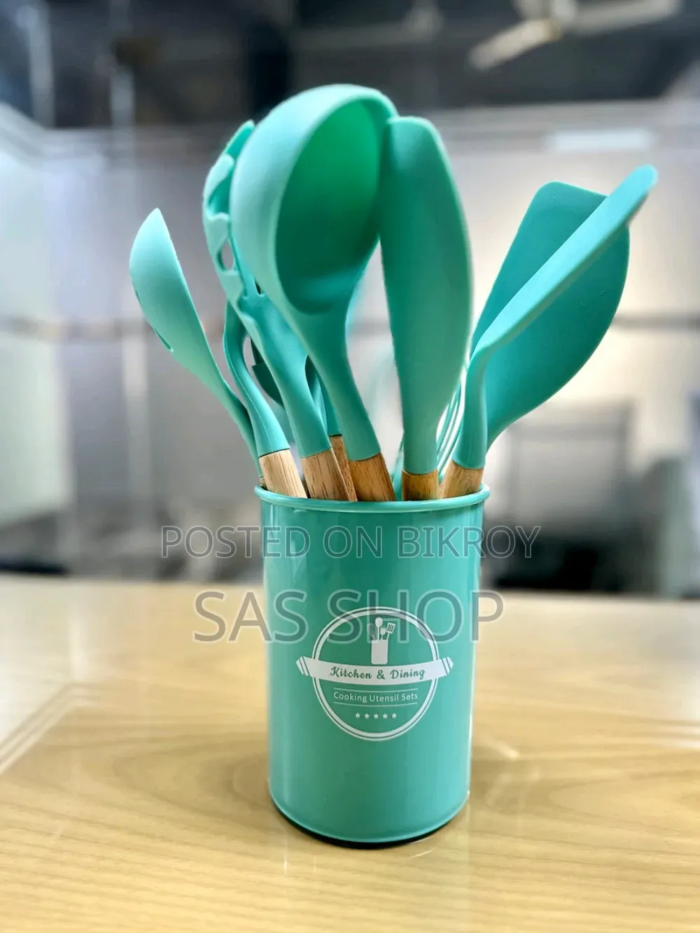 12pcs Wooden Silicone Kitchen Utensil Set