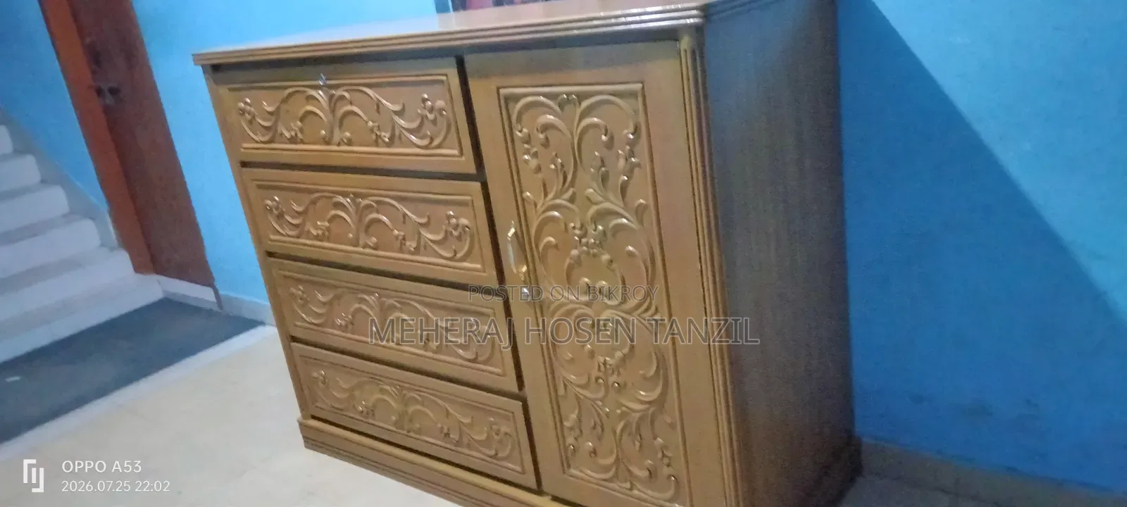 New Teak Wood Over Drop Almirah