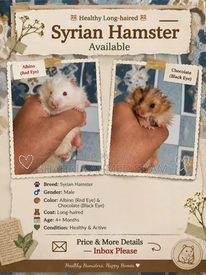 Syrian Hamster for Sale