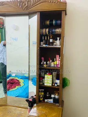 ৬ ফিট × ৩ ফিট সেগুন কাঠের ড্রেসিং টেবিল