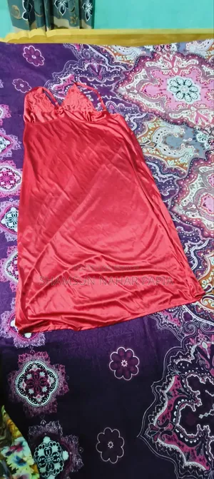 Premium Red Satin Nightwear / Nightie Set