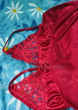 Premium Red Satin Nightwear / Nightie Set