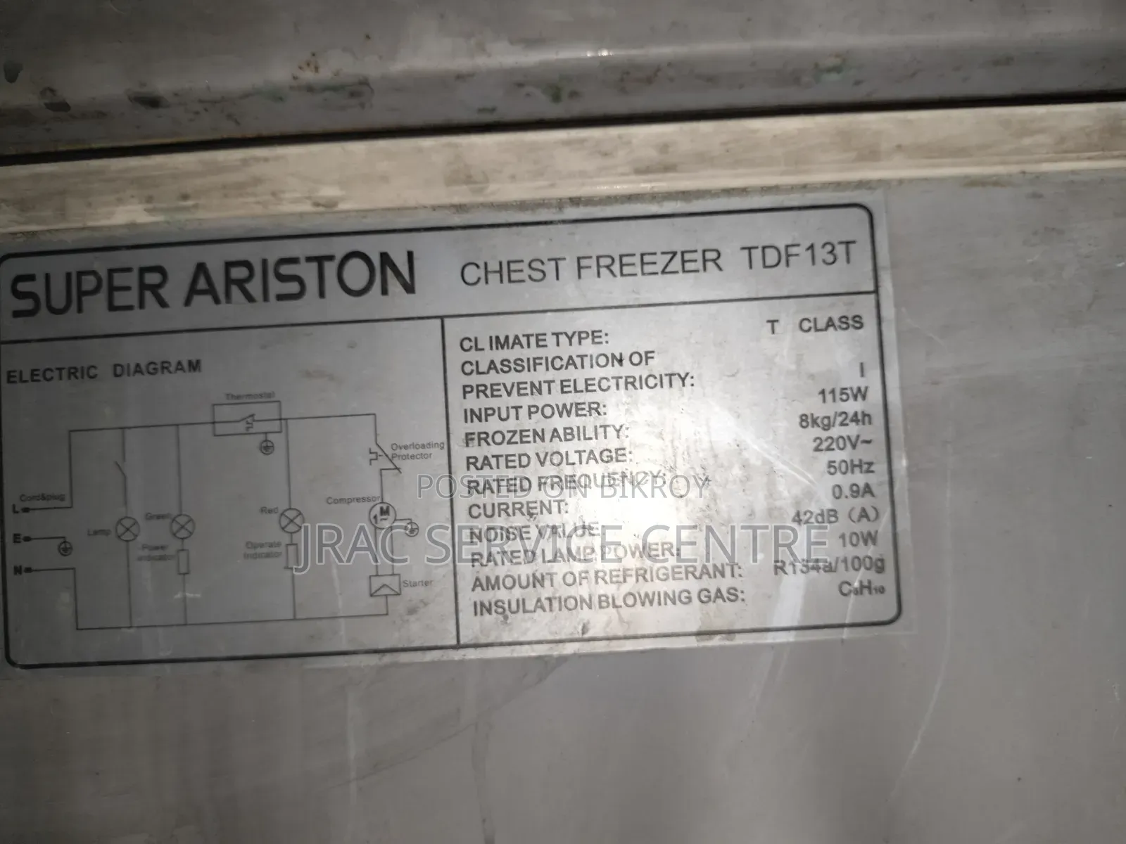 For Sale SUPER ARISTON Chest Freezer
