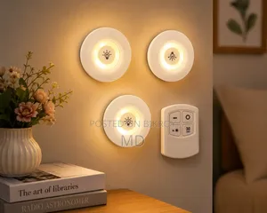 3-Piece Wireless LED Puck Light With Remote Control