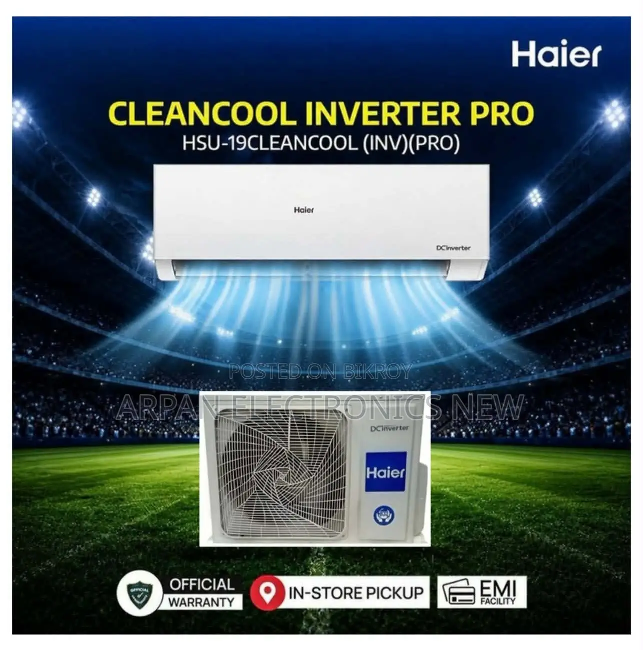 Haier Inverter AC 1.6 Ton, Order from showroom or online