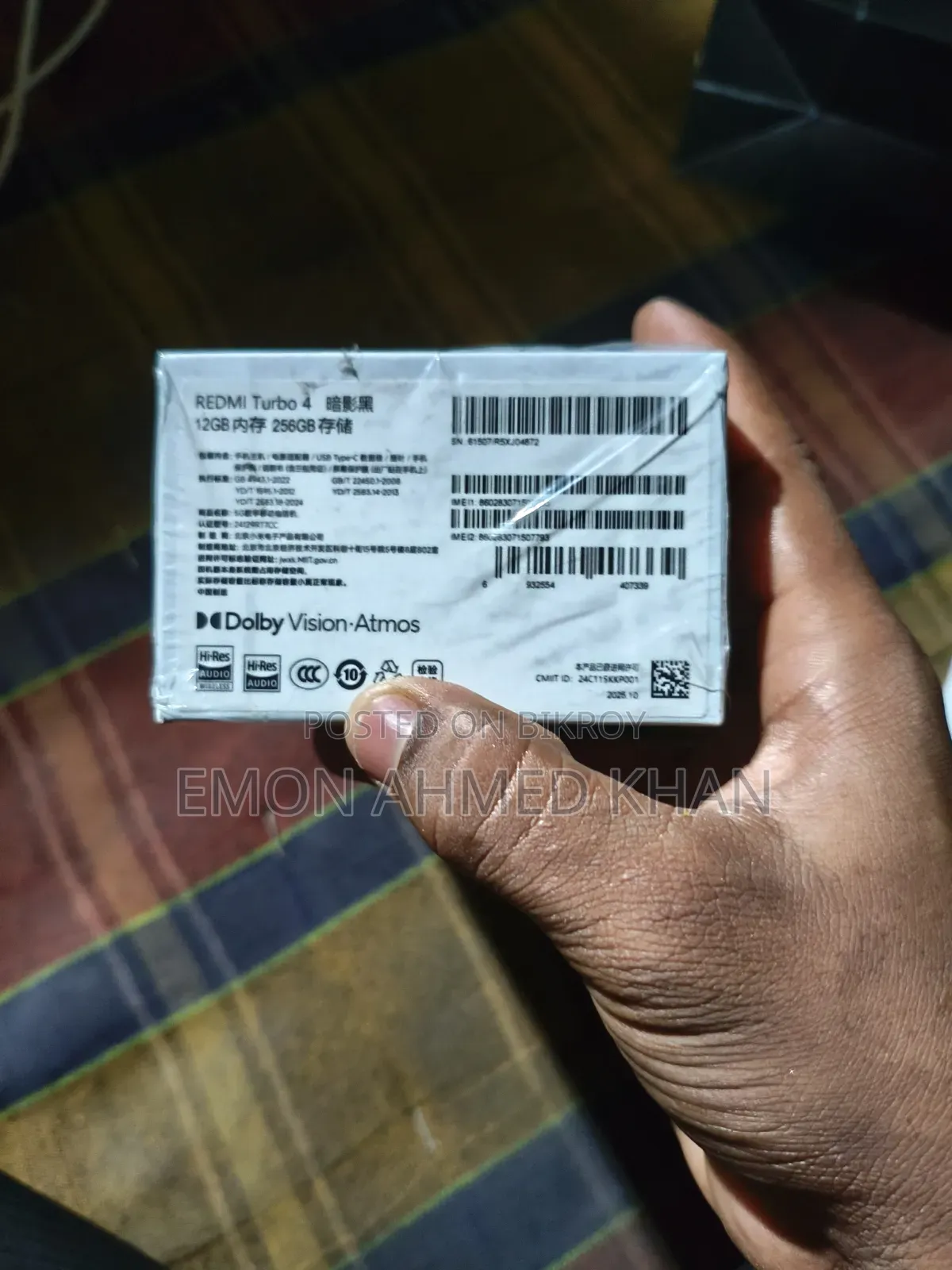 New Xiaomi Redmi Turbo 4 256 GB Black