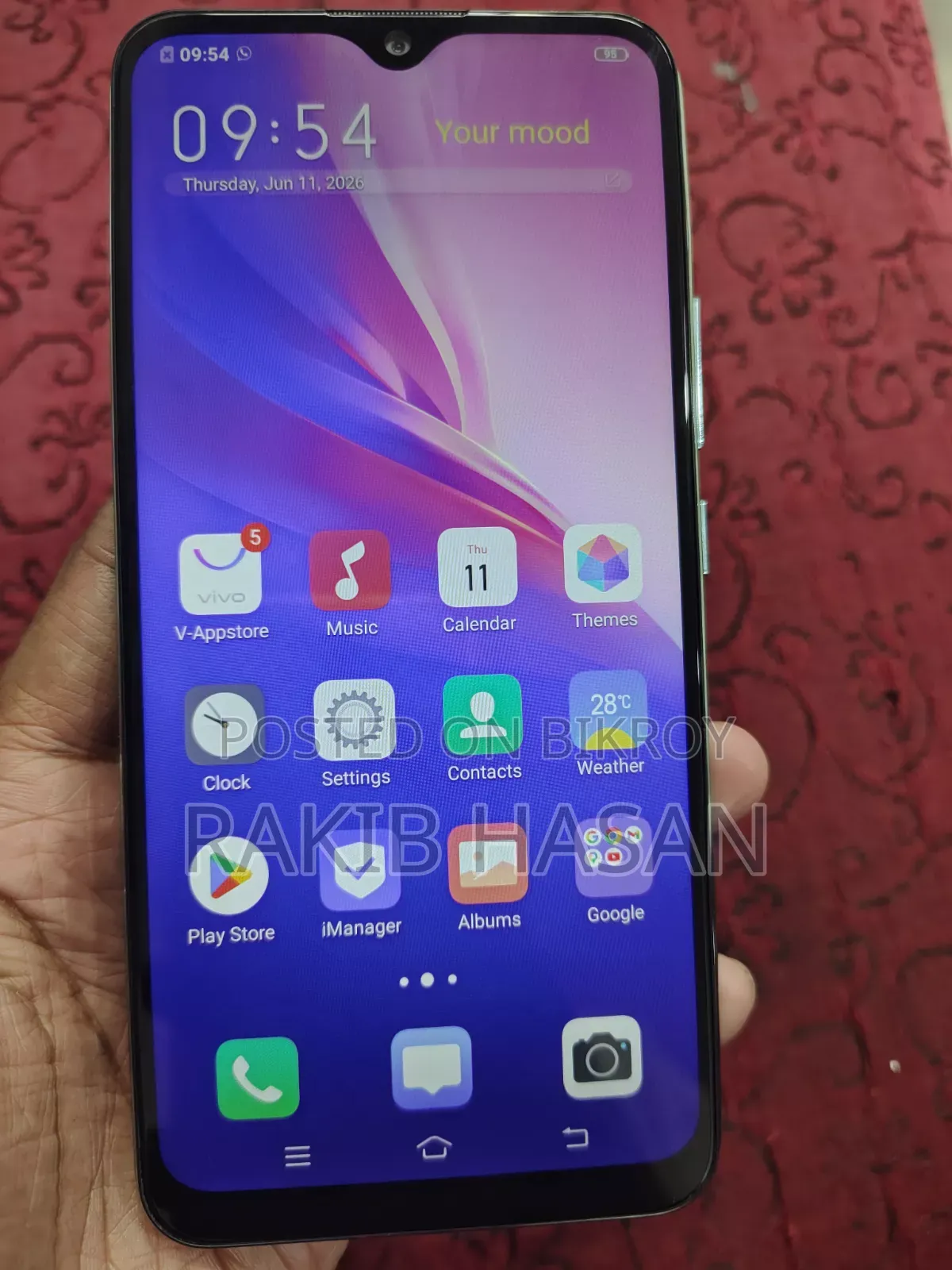 Vivo Y17 256 GB Blue