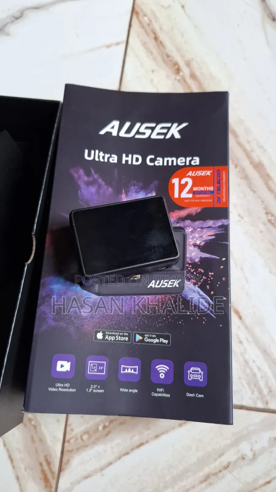 AUSEK 5K Waterproof Action Camera + 64GB SD Card for Sale