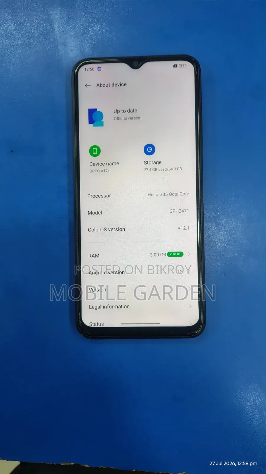 Oppo A17K 64 GB Black