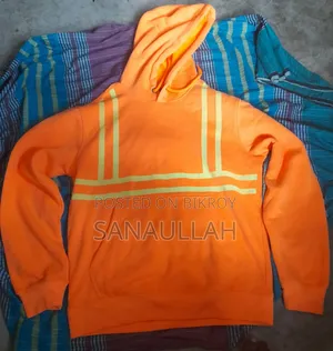 Light Reflective Orange Colour Hoodie