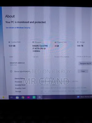 ডেস্কটপ কম্পিউটার গিগাবাইট জিবি-বিএক্সআই৭এইচ-৪৫০০ ১২ জিবি ইন্টেল কোর আই৭ এসএসডি ২ টি