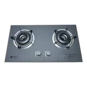 Gazi TG-204 LPG Smiss Double Burner Glass Body Gas Stove(For Cylinder)