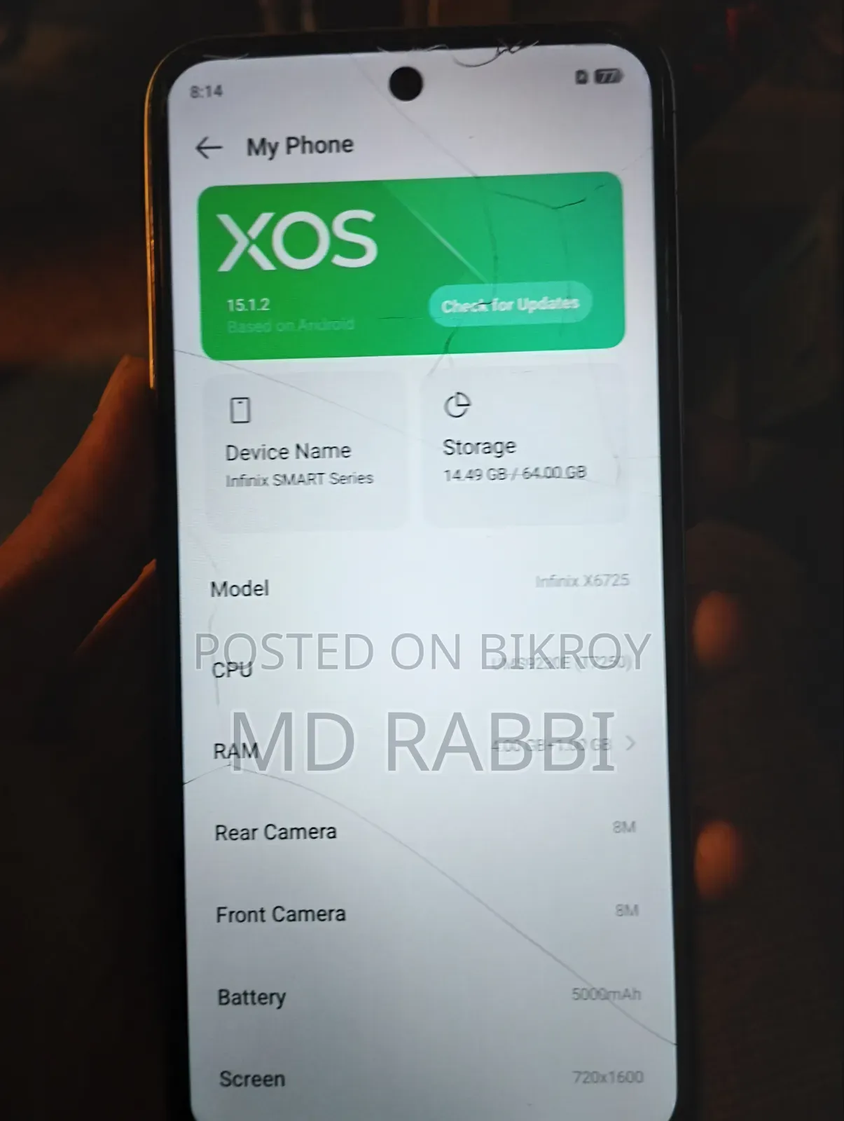 Infinix Smart 10 64 GB Silver